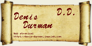 Denis Durman vizit kartica